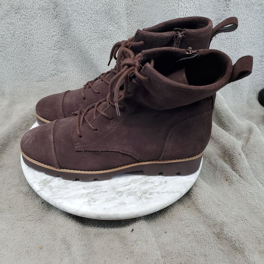 Vionic Shoes Womens Size 9.5 Brown Leather Lace Up Arch Support Boots